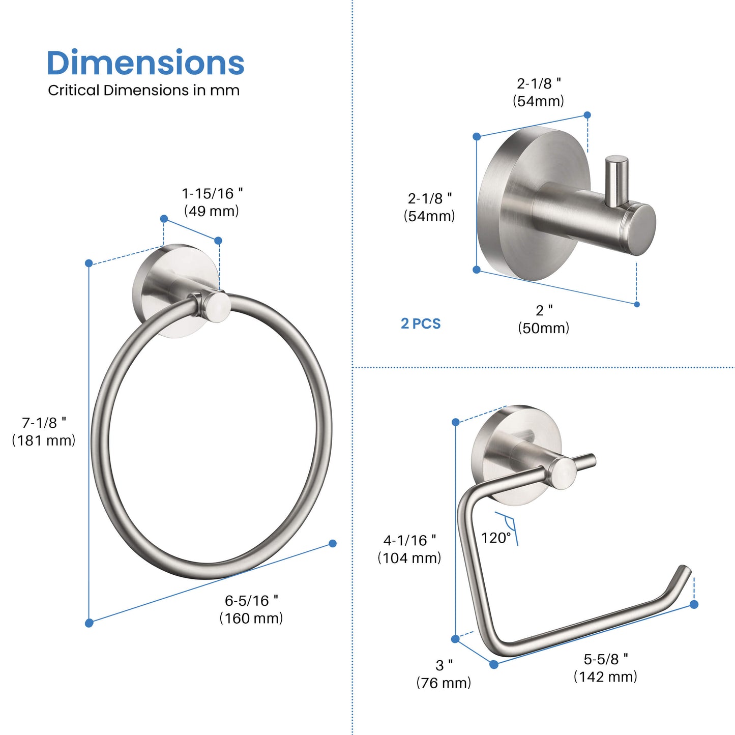 Halo 4-Piece Bathroom Hardware Set 3