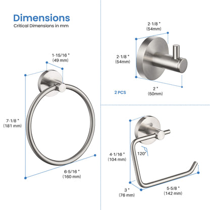 Halo 4-Piece Bathroom Hardware Set 3