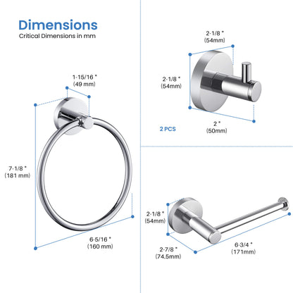 Halo 4-Piece Bathroom Hardware Set 2
