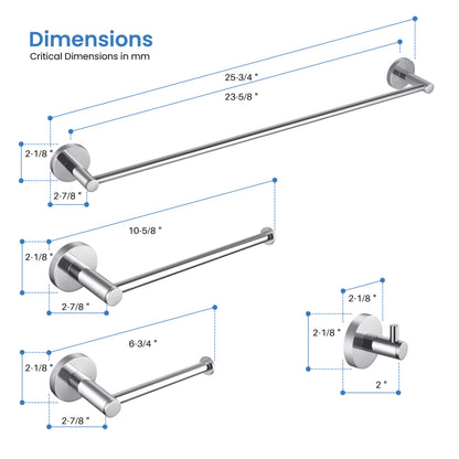 Halo 4-Piece Bathroom Hardware Set 1