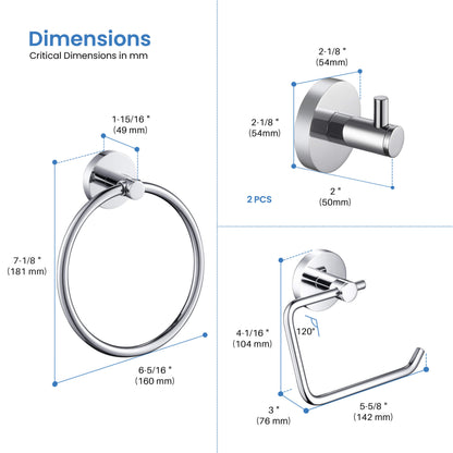 Halo 4-Piece Bathroom Hardware Set 3