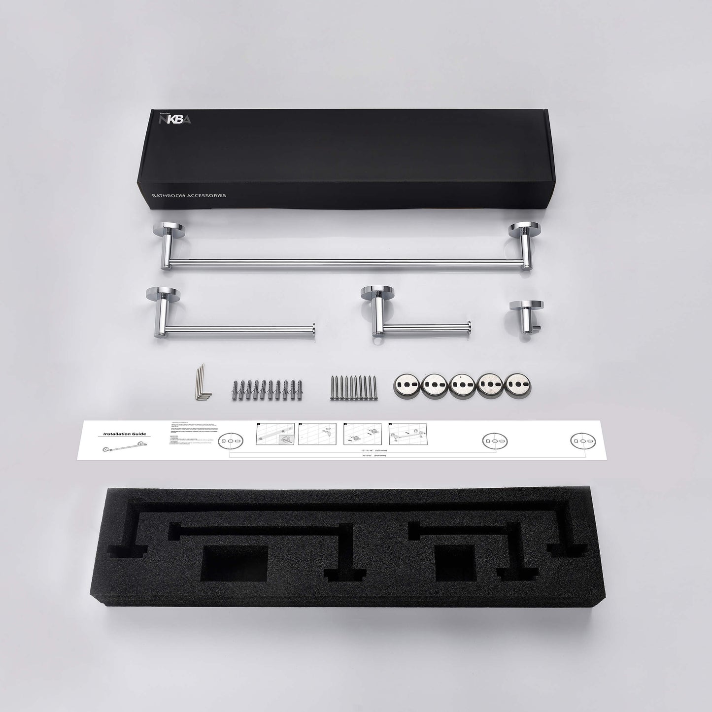 Halo 4-Piece Bathroom Hardware Set 1