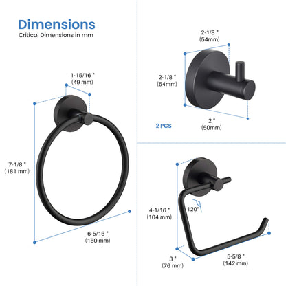 Halo 4-Piece Bathroom Hardware Set 3