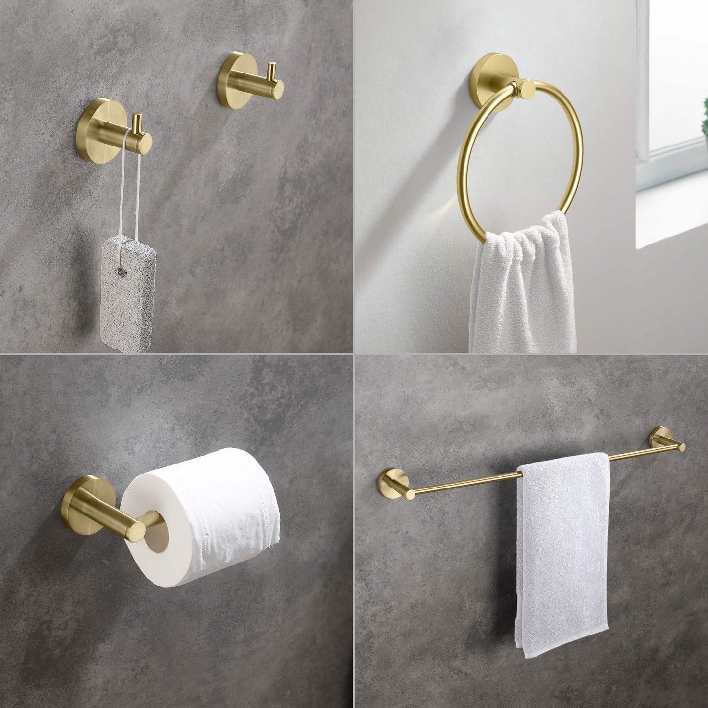 Halo 5 Piece Bathroom Hardware Set 2