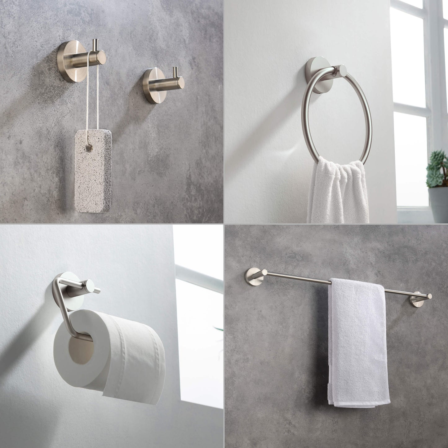 Halo 5 Piece Bathroom Hardware Set 3