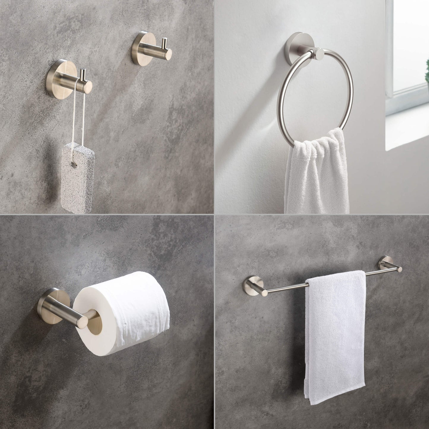 Halo 5 Piece Bathroom Hardware Set 4