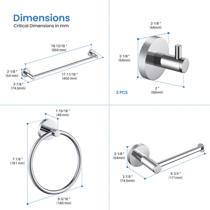 Halo 5 Piece Bathroom Hardware Set 4