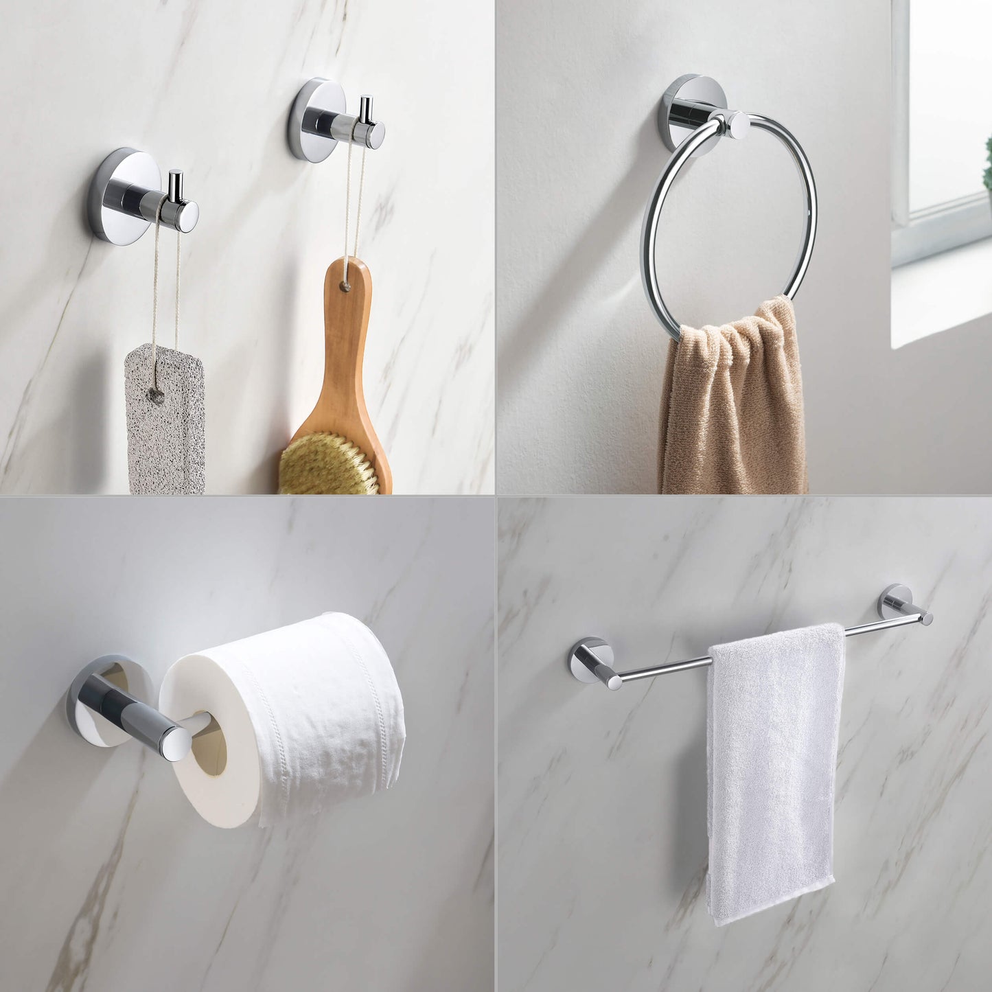 Halo 5 Piece Bathroom Hardware Set 4