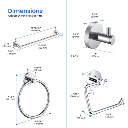 Halo 5 Piece Bathroom Hardware Set 5