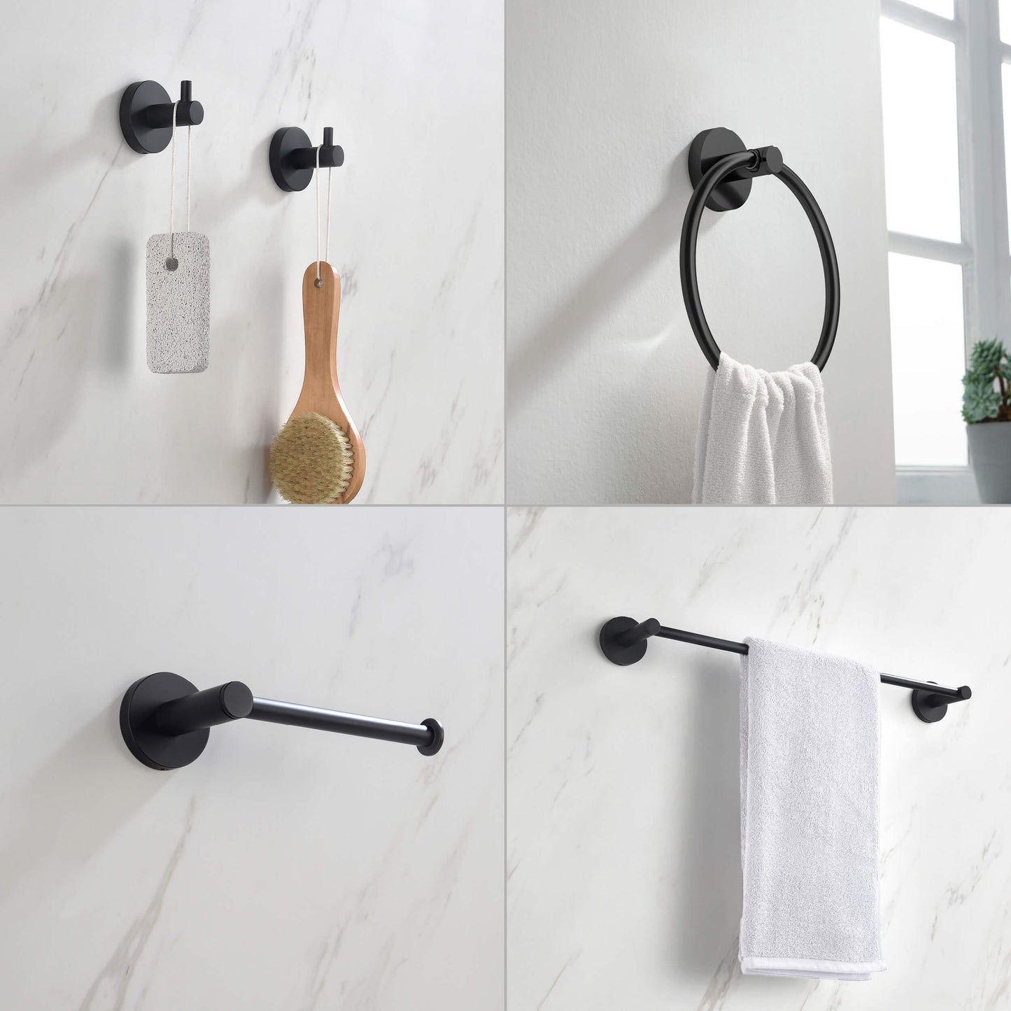 Halo 5 Piece Bathroom Hardware Set 4