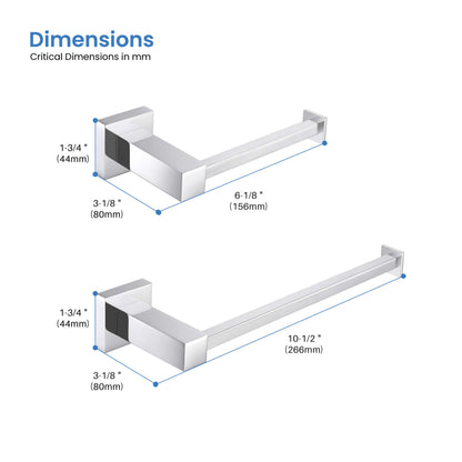 Quadra 2-Piece Bathroom Hardware Set 1