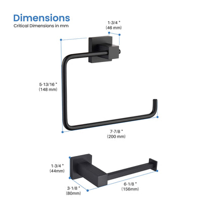 Quadra 2-Piece Bathroom Hardware Set 2