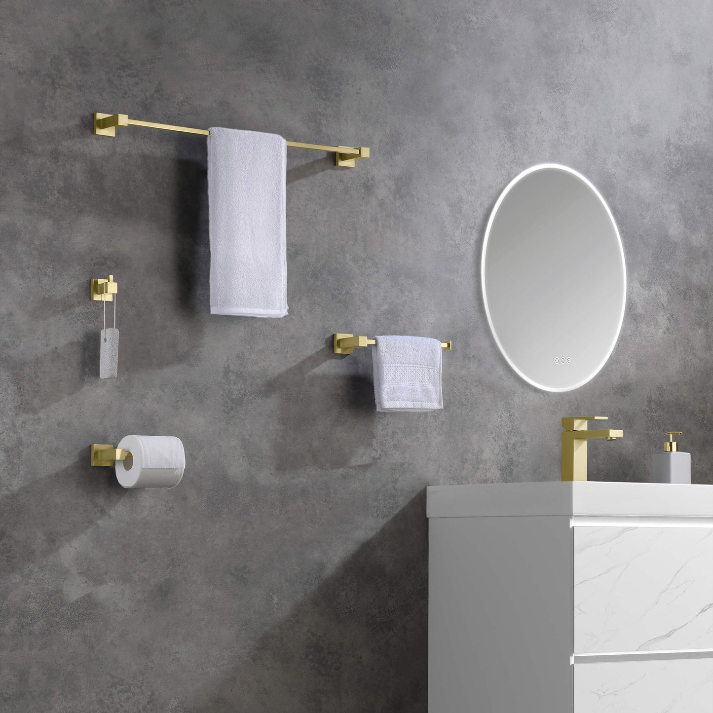 Quadra 4 Piece Bathroom Hardware Set