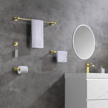 Quadra 5-Piece Bathroom Hardware Set 1
