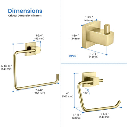 Quadra 4-Piece Bathroom Hardware Set 2