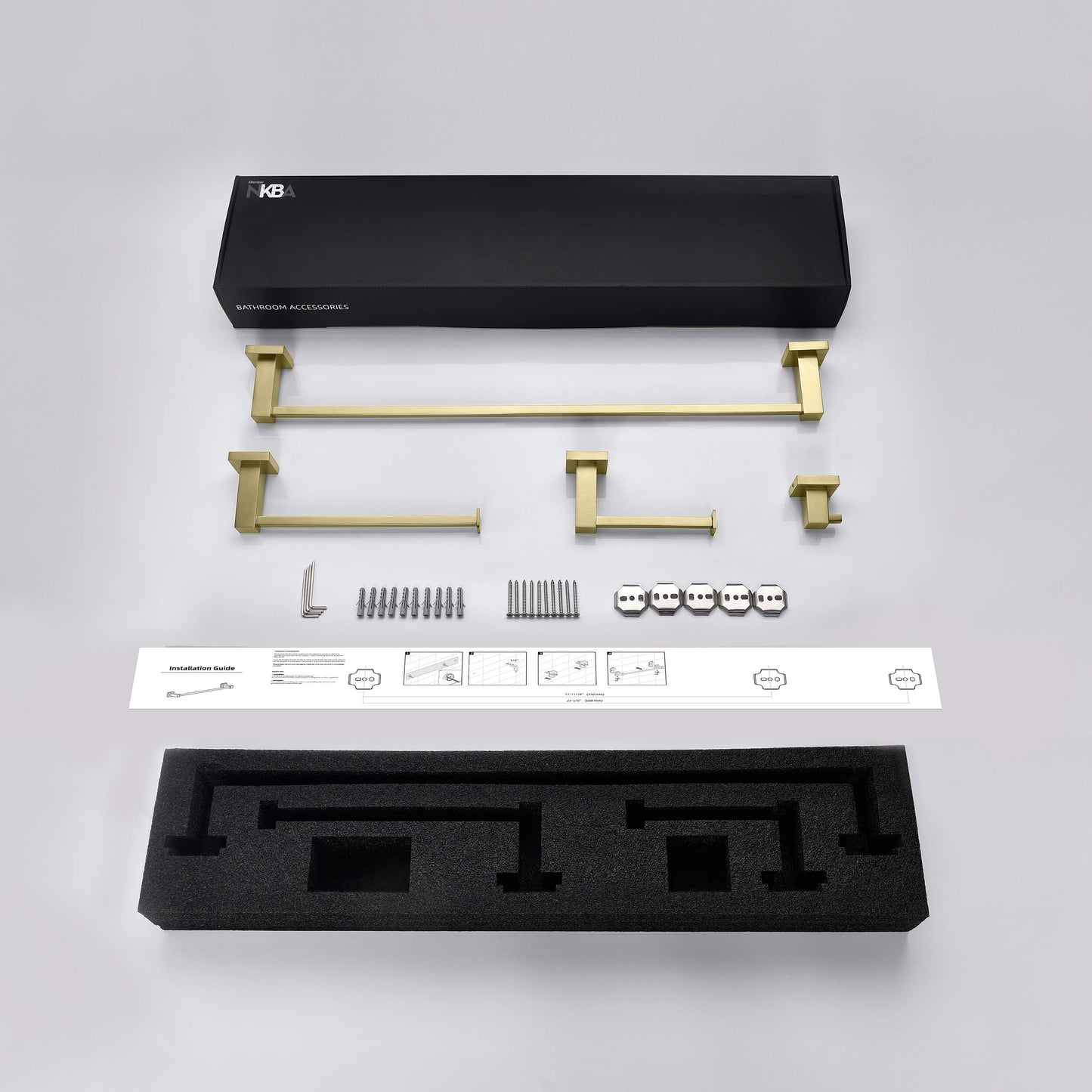 Quadra 4 Piece Bathroom Hardware Set