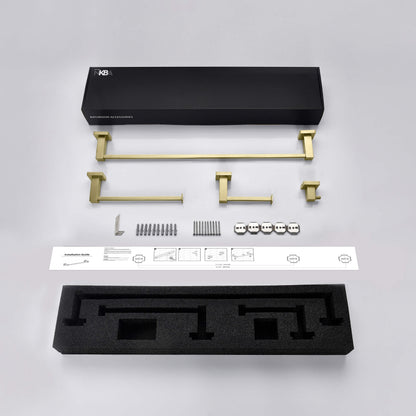 Quadra 4 Piece Bathroom Hardware Set