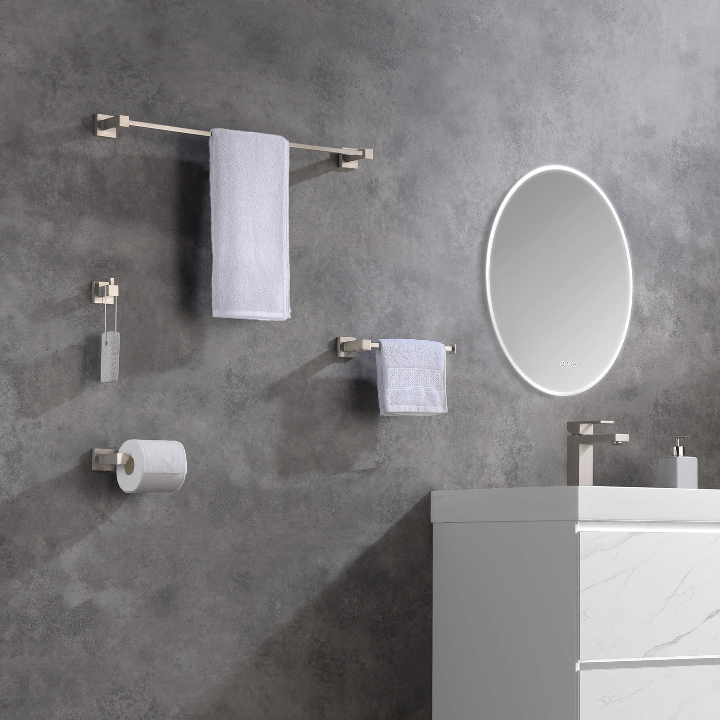 Quadra 4 Piece Bathroom Hardware Set