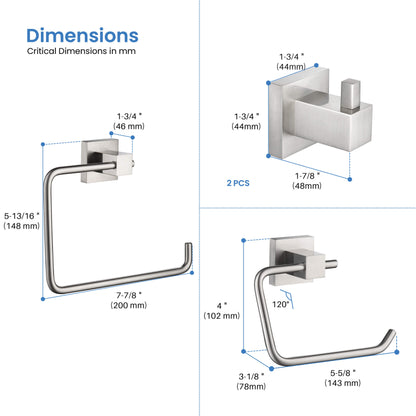 Quadra 4-Piece Bathroom Hardware Set 2