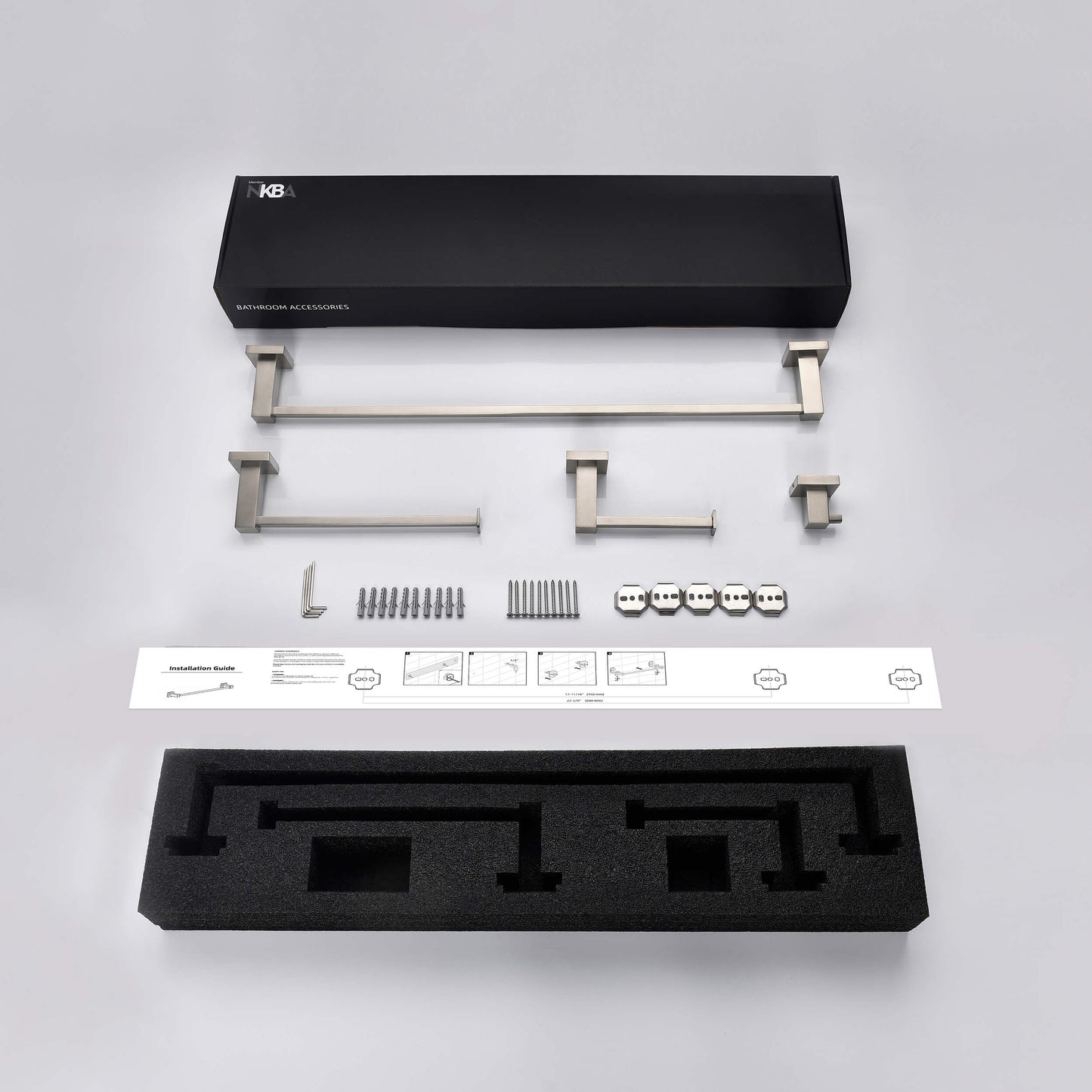 Quadra 4 Piece Bathroom Hardware Set