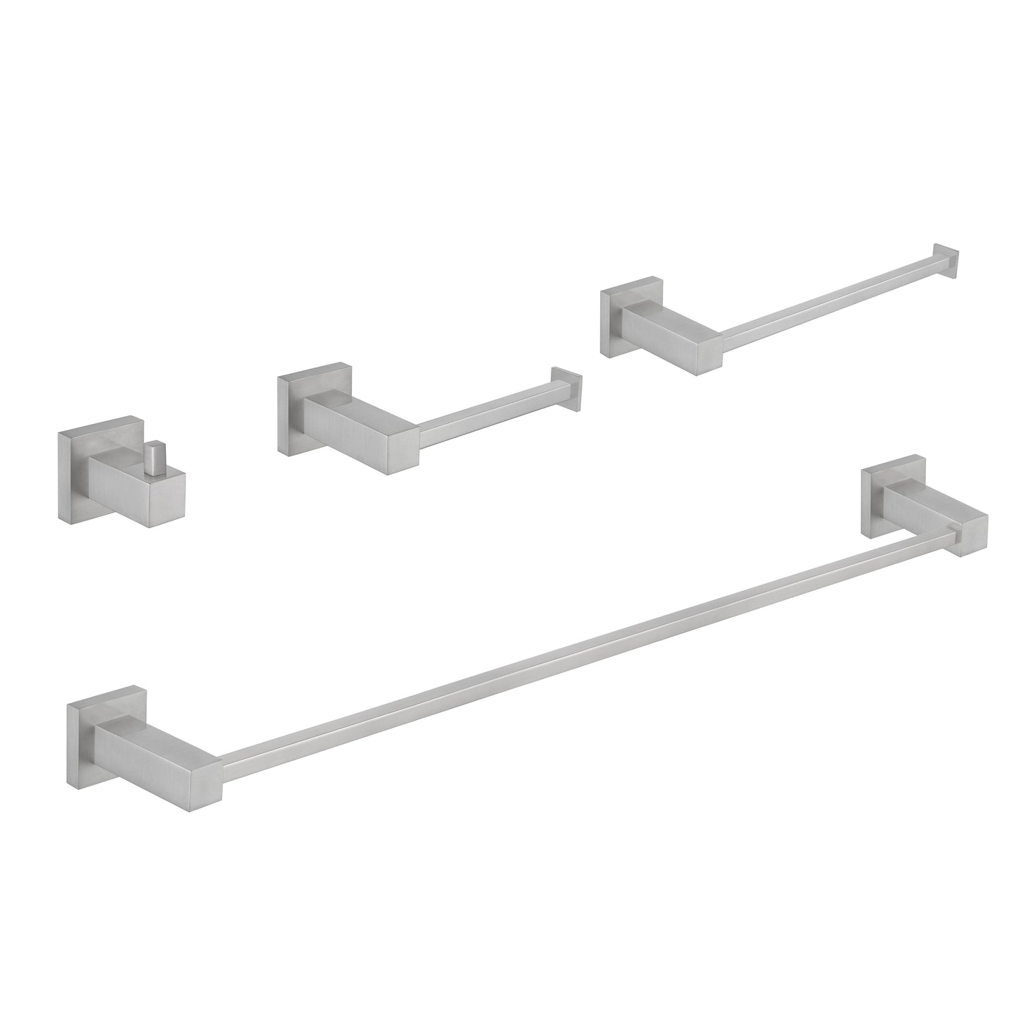 Quadra 4 Piece Bathroom Hardware Set
