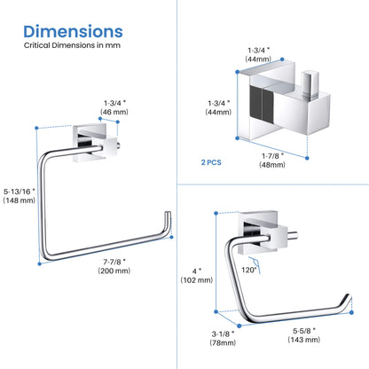 Quadra 4-Piece Bathroom Hardware Set 2