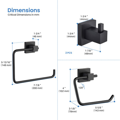 Quadra 4-Piece Bathroom Hardware Set 2