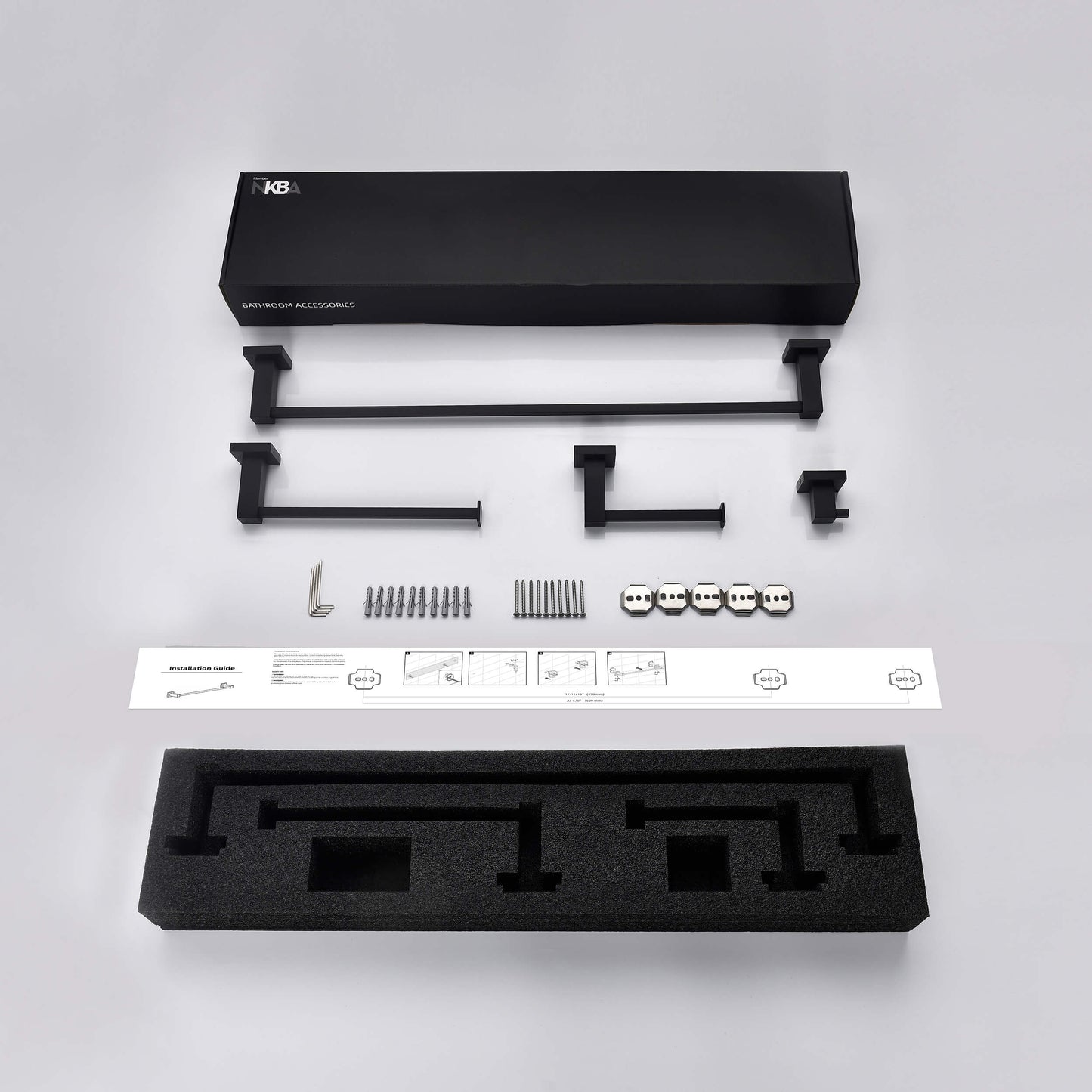 Quadra 4 Piece Bathroom Hardware Set