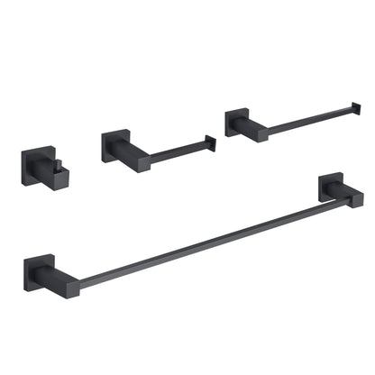 Quadra 4 Piece Bathroom Hardware Set