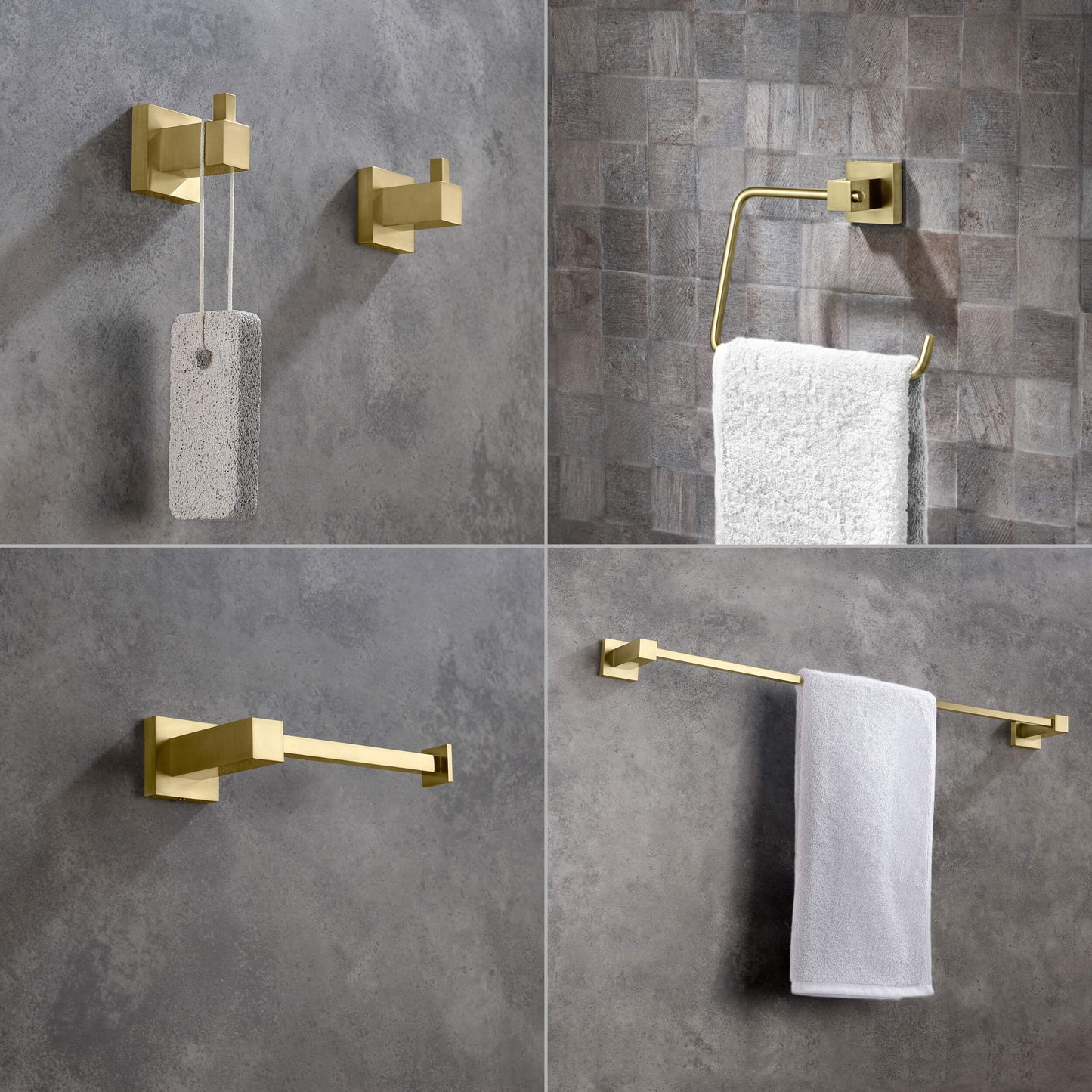 Quadra 5-Piece Bathroom Hardware Set 2