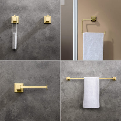 Quadra 5-Piece Bathroom Hardware Set 2