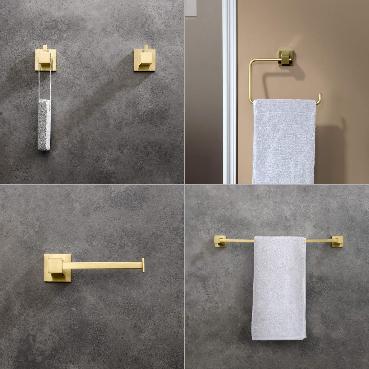 Quadra 5-Piece Bathroom Hardware Set 4