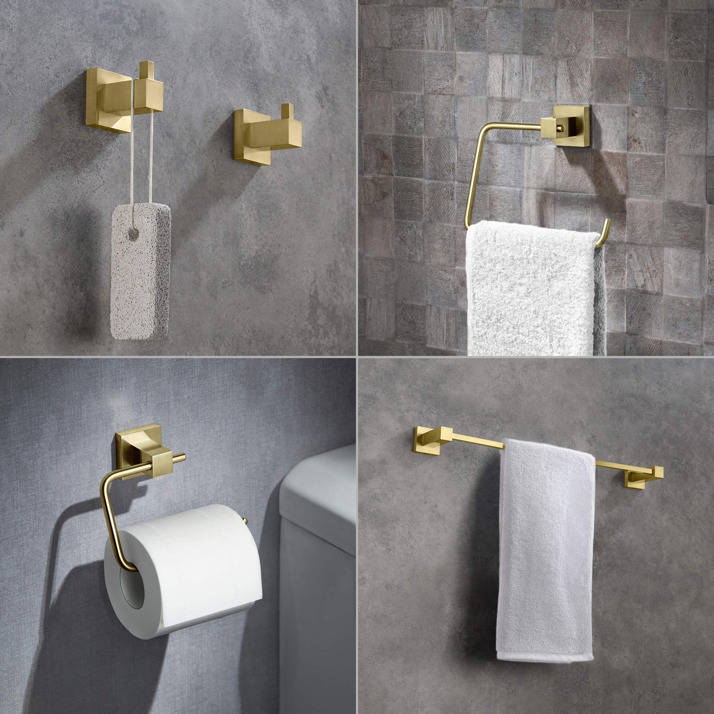 Quadra 5-Piece Bathroom Hardware Set 5