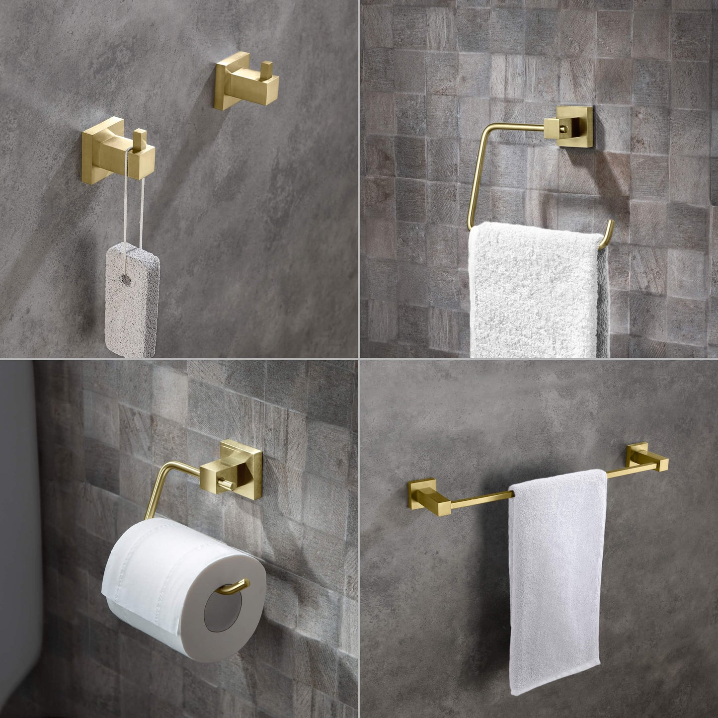 Quadra 5-Piece Bathroom Hardware Set 5