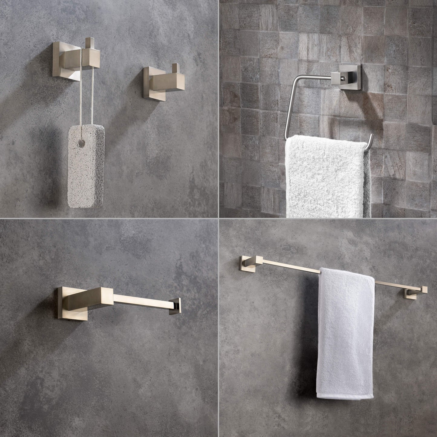 Quadra 5-Piece Bathroom Hardware Set 2