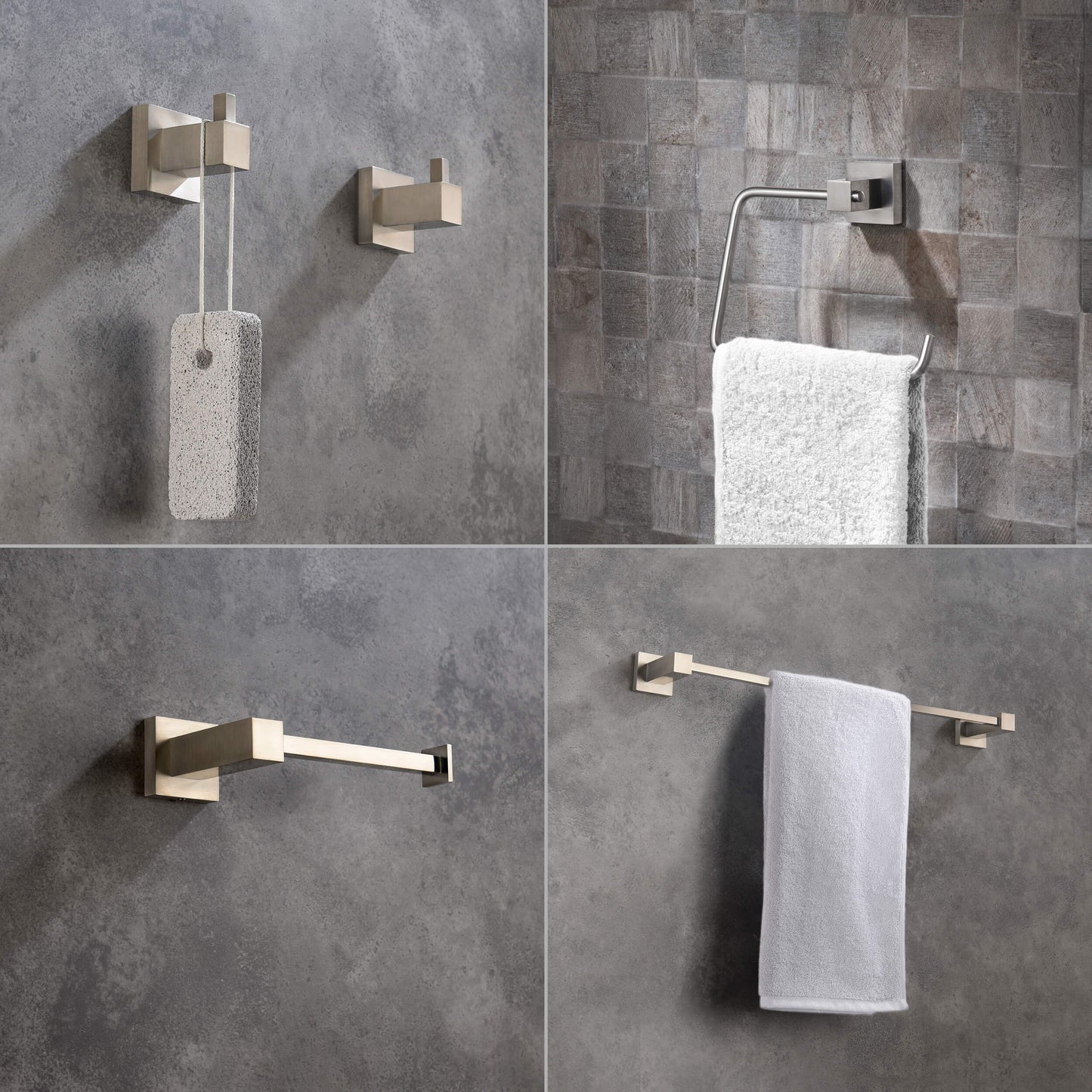 Quadra 5-Piece Bathroom Hardware Set 4