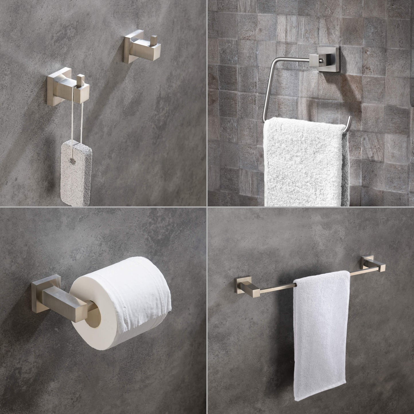 Quadra 5-Piece Bathroom Hardware Set 4