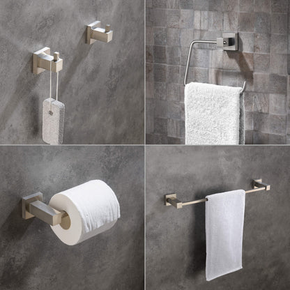 Quadra 5-Piece Bathroom Hardware Set 4