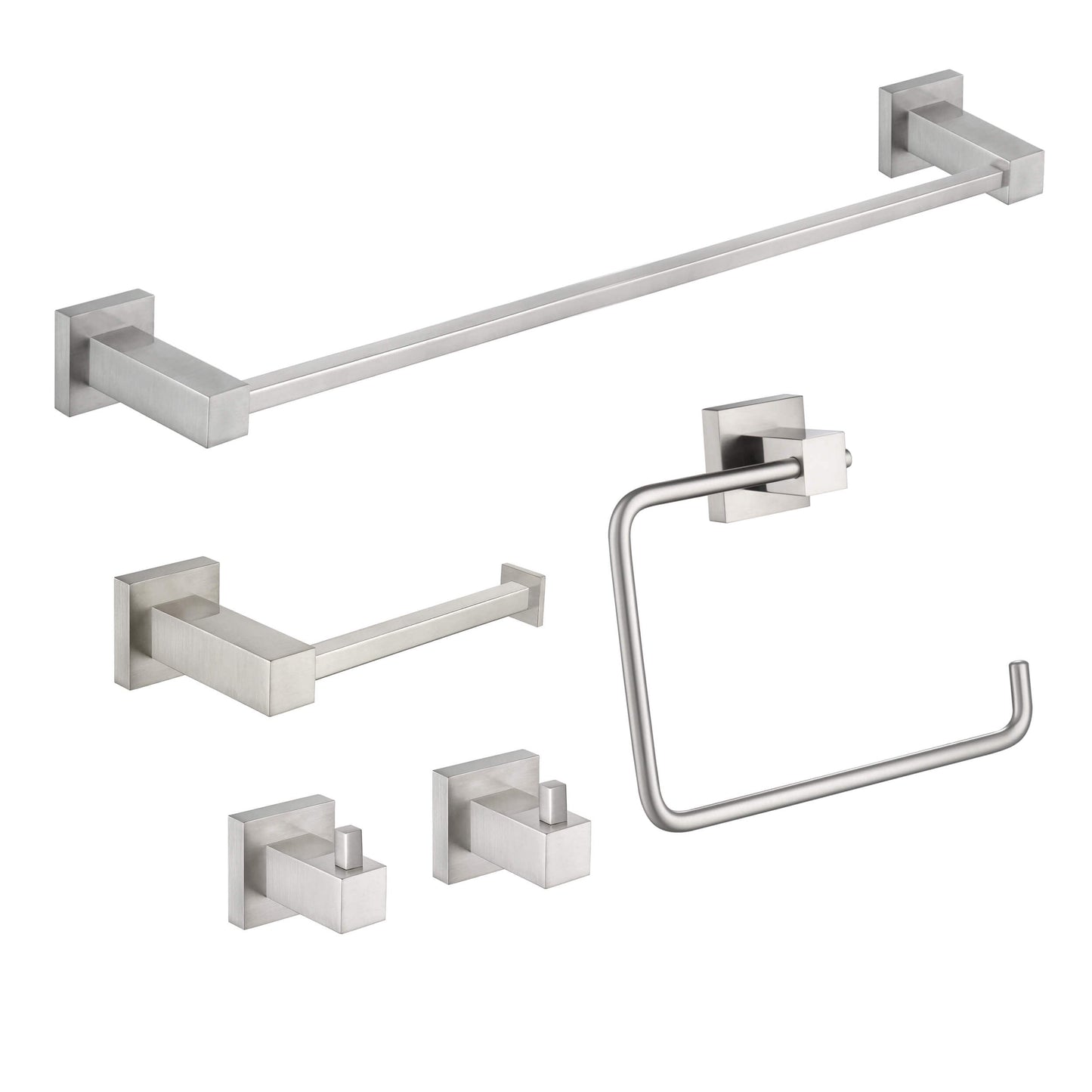 Quadra 5-Piece Bathroom Hardware Set 4