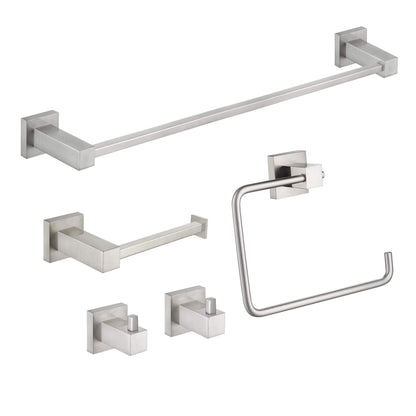 Quadra 5-Piece Bathroom Hardware Set 4
