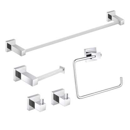 Quadra 5-Piece Bathroom Hardware Set 2