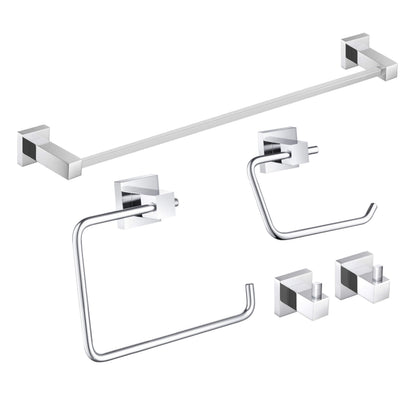 Quadra 5-Piece Bathroom Hardware Set 3