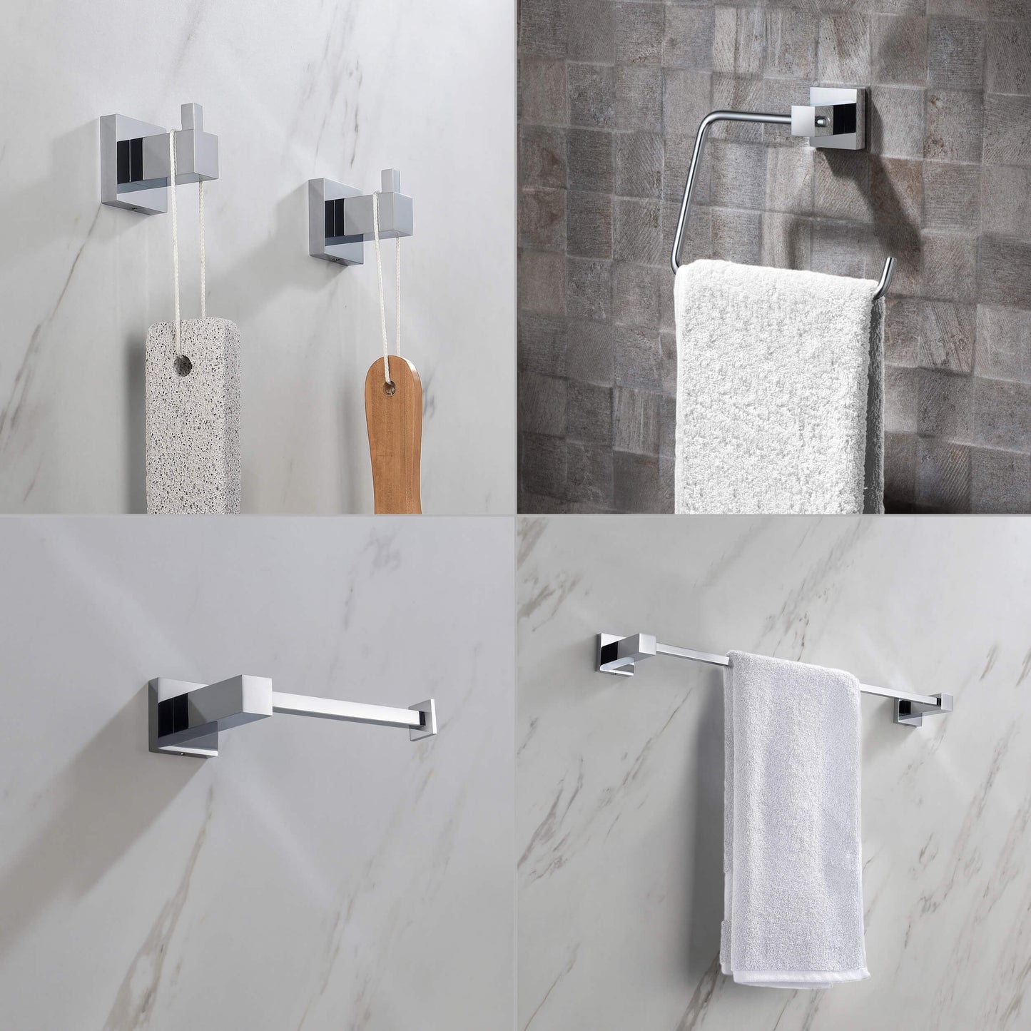 Quadra 5-Piece Bathroom Hardware Set 4