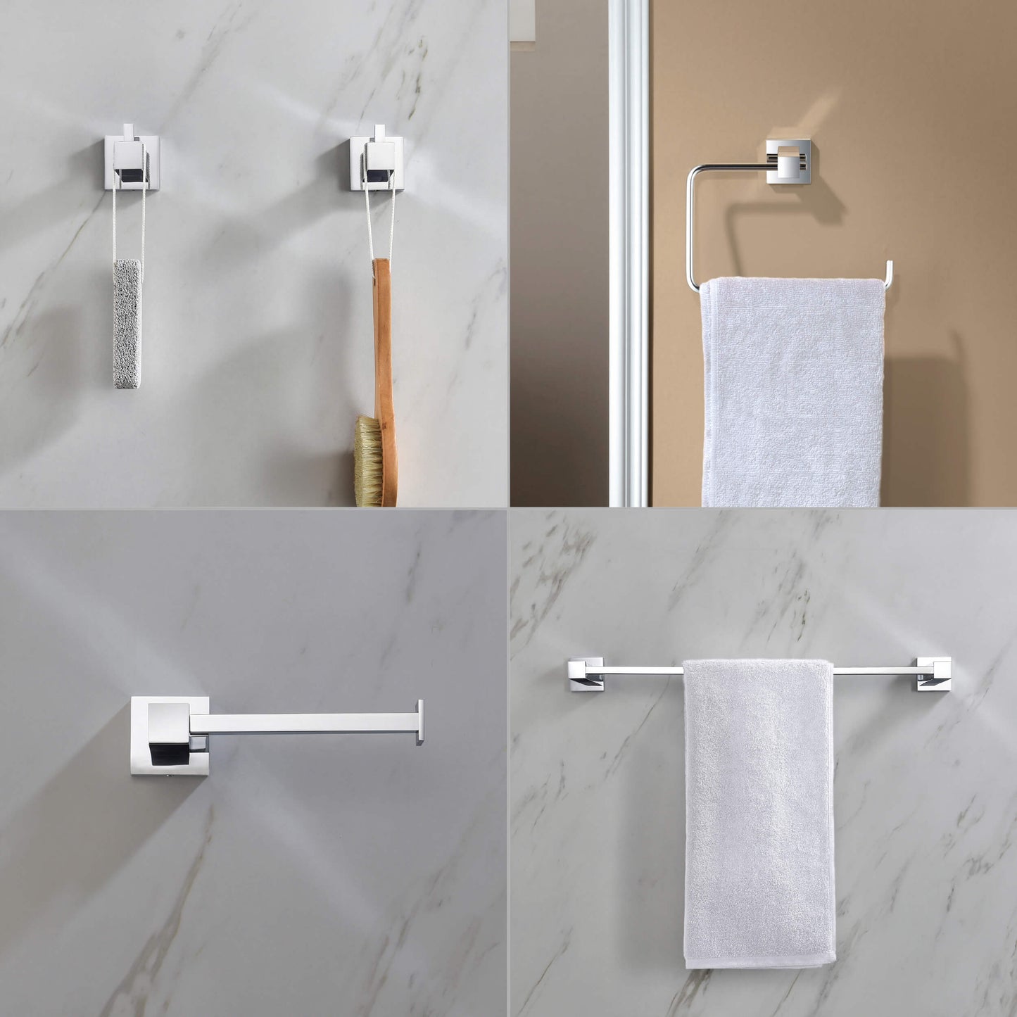 Quadra 5-Piece Bathroom Hardware Set 4