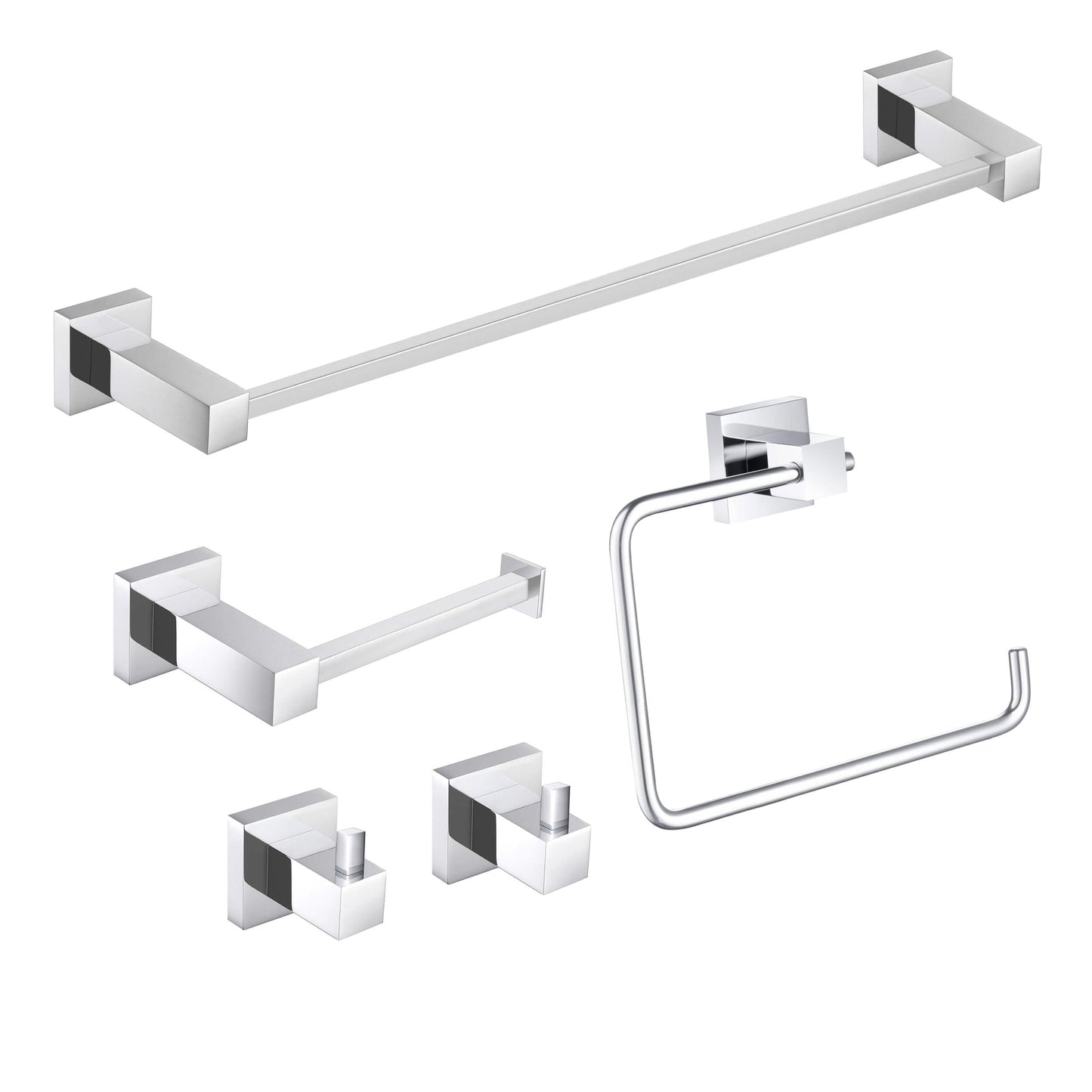 Quadra 5-Piece Bathroom Hardware Set 4