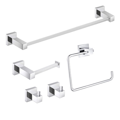 Quadra 5-Piece Bathroom Hardware Set 4