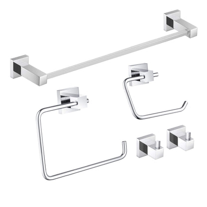 Quadra 5-Piece Bathroom Hardware Set 5