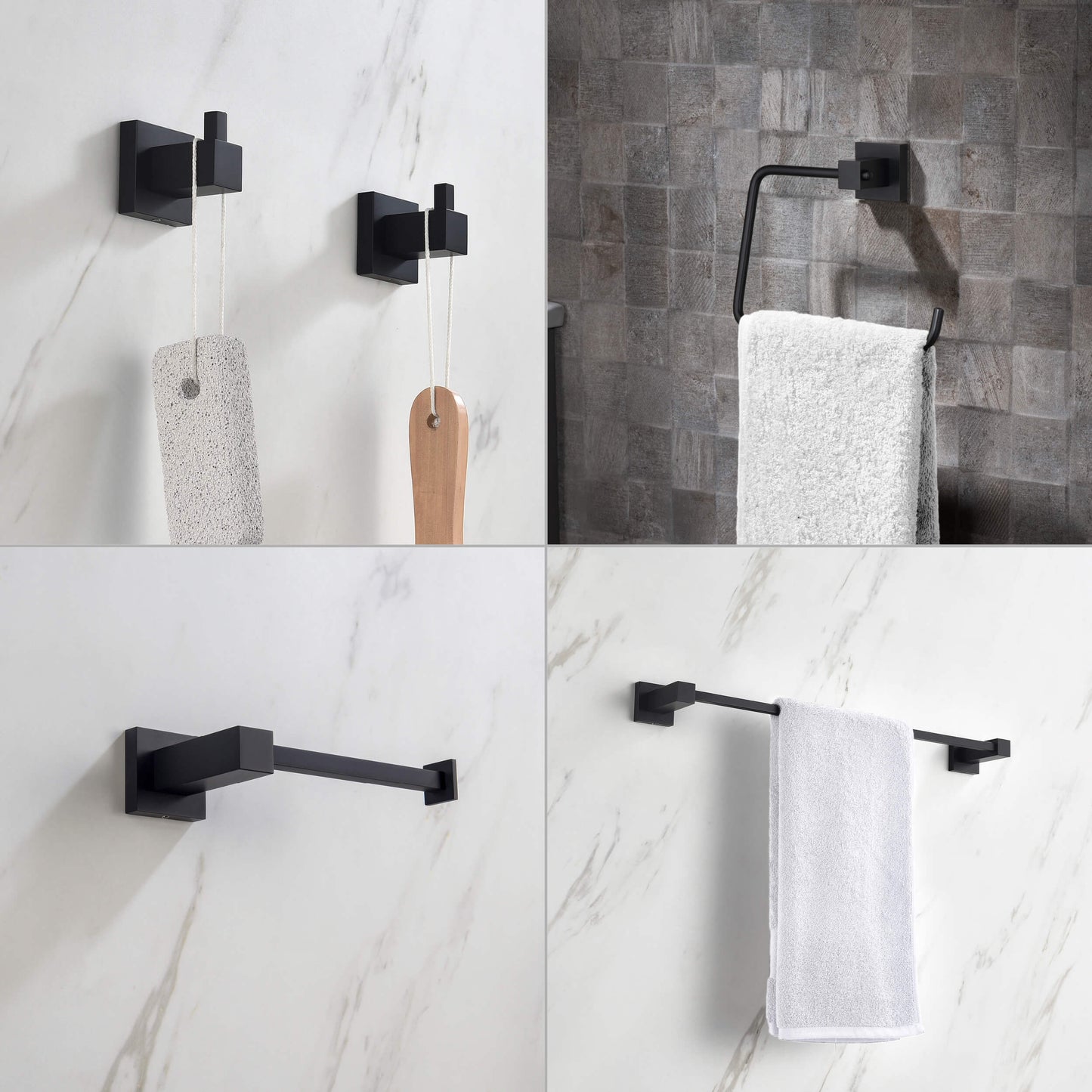 Quadra 5-Piece Bathroom Hardware Set 4