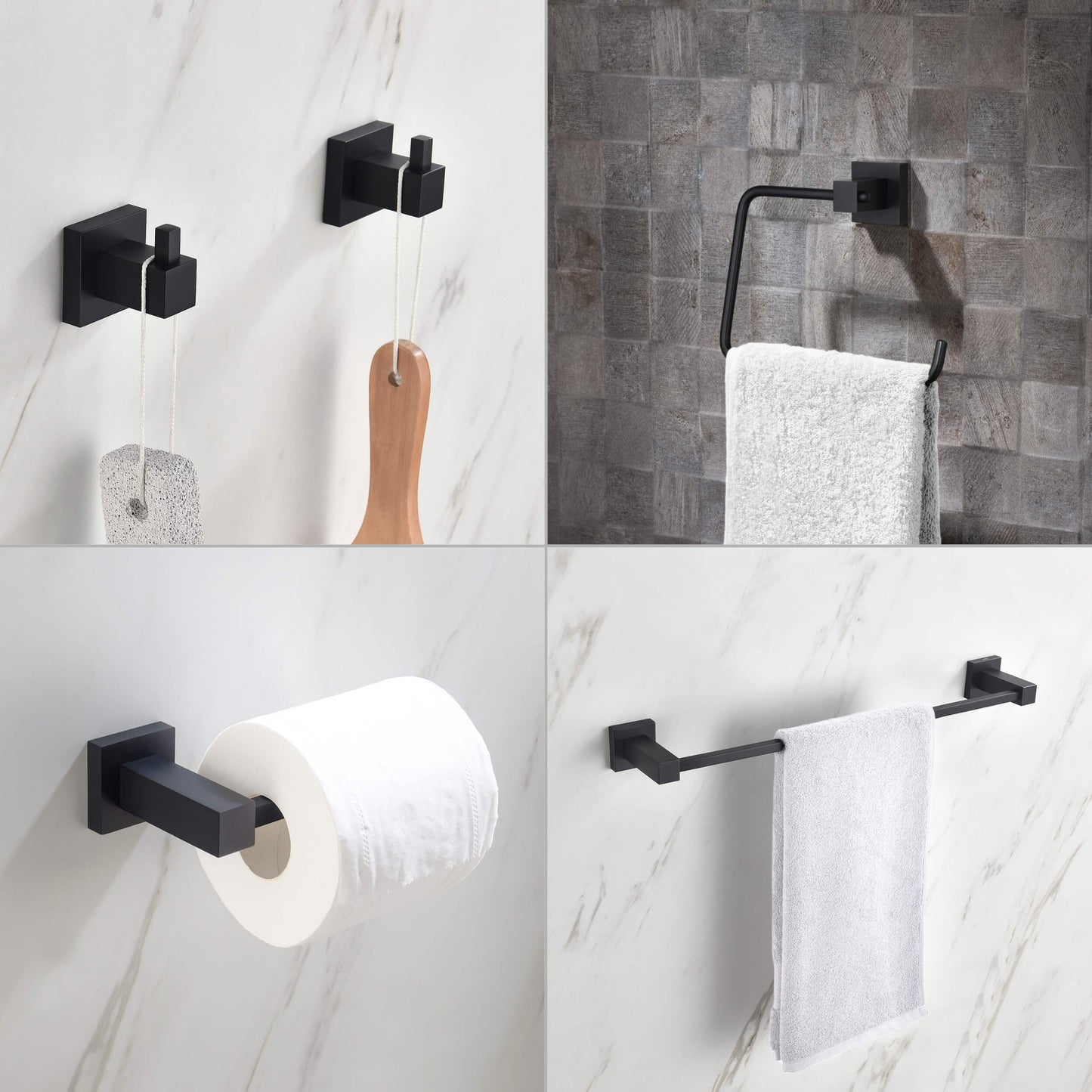 Quadra 5-Piece Bathroom Hardware Set 4