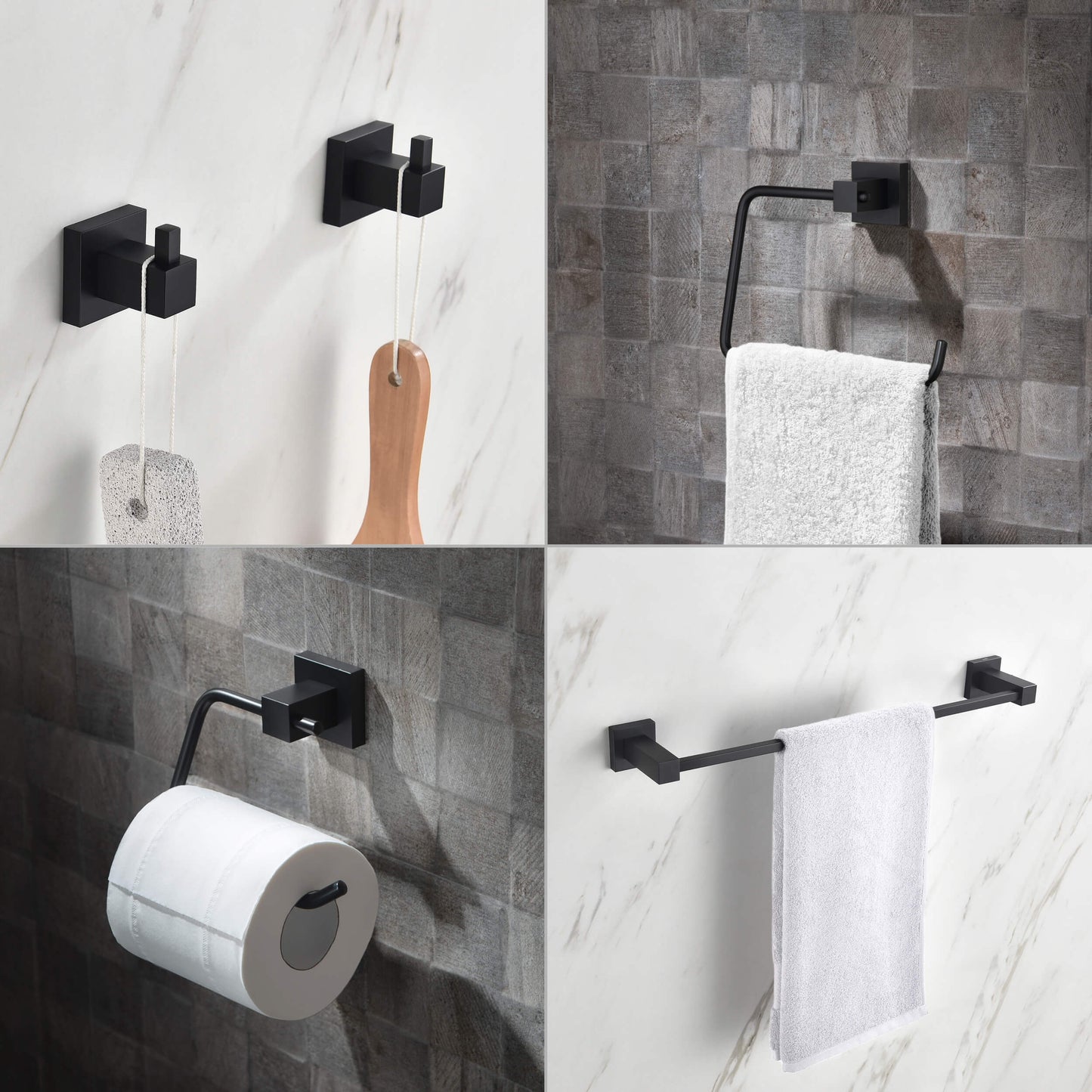 Quadra 5-Piece Bathroom Hardware Set 5